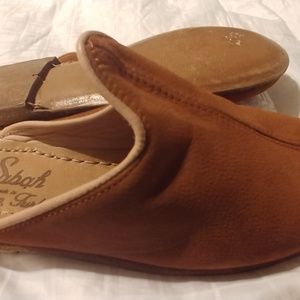 Sabah leather handmade slip on shoes sz.39 m